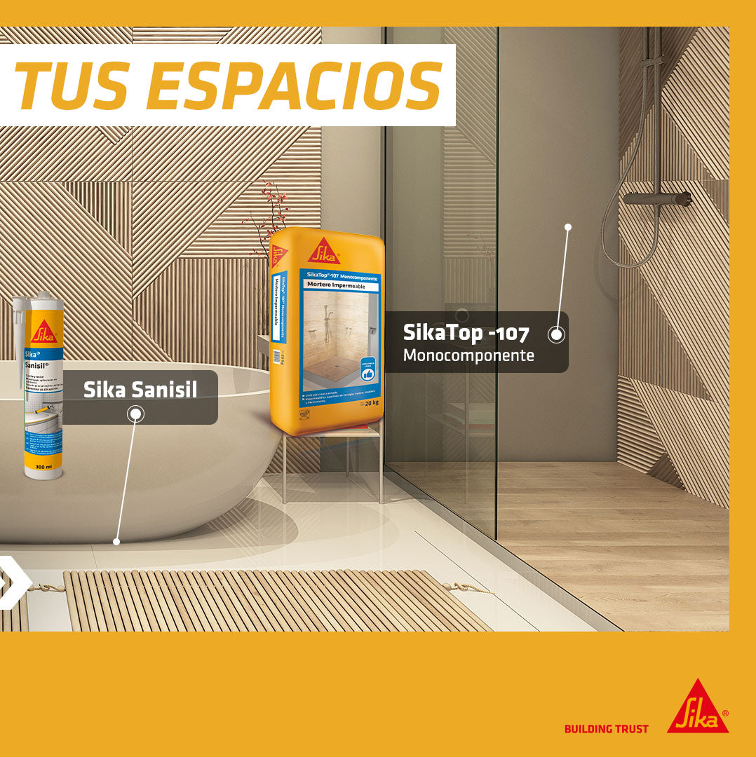 SANISIL - Sellante de Silicona Juntas Sanitarias, Blanco 300CC