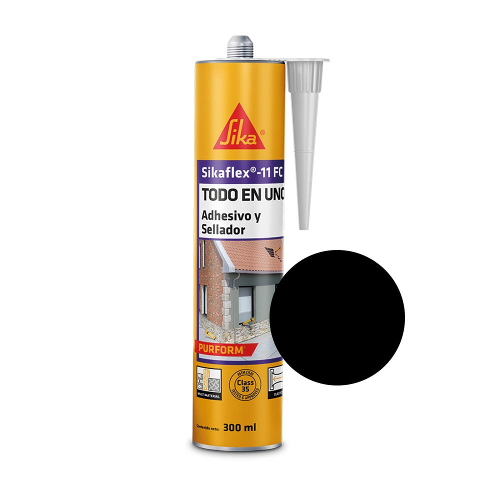 Sikaflex 11 FC - Sellante elástico de Poliuretano, Negro 300Cc
