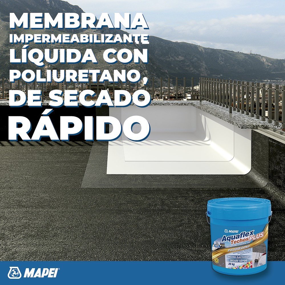 AQUAFLEX TECHOS PLUS BLANCO - Membrana Impermeabilizante liquida con poliuretano, Tineta 20Kg