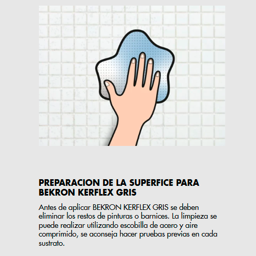 BEKRON KERFLEX - Sello de poliuretano, Pate 600Ml Gris