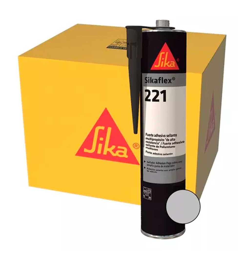 PACK SIKAFLEX 221 GRIS- Sellante Multiuso Adhesivo de un componente, 300cc