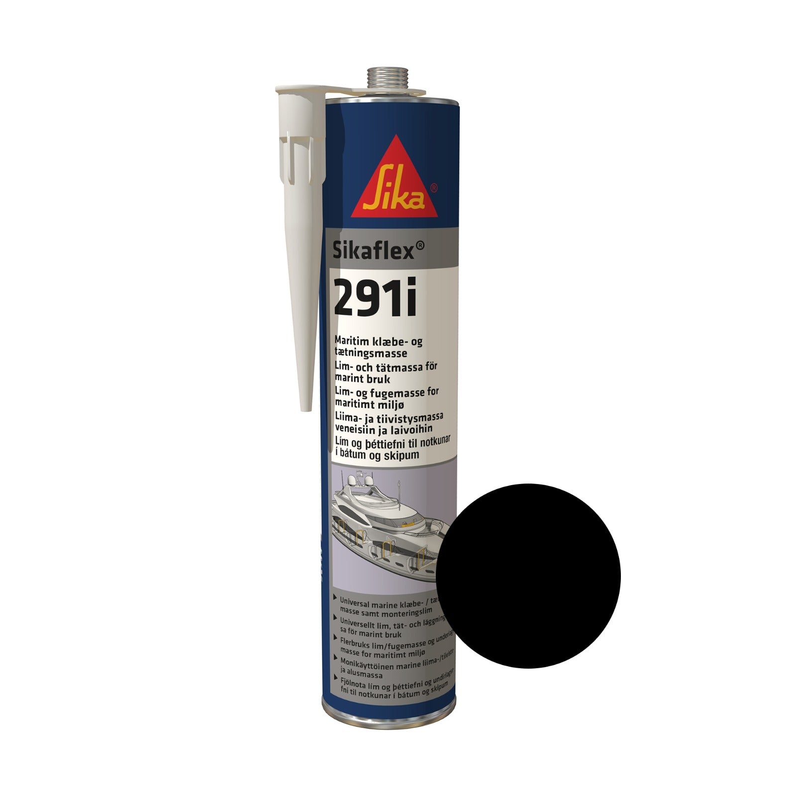 SIKAFLEX 291i - Sellante Multifuncional Aplic. Marina, Negro 300cc