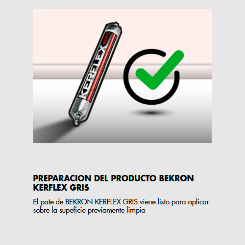 BEKRON KERFLEX - Sello de poliuretano, Pate 600Ml Gris