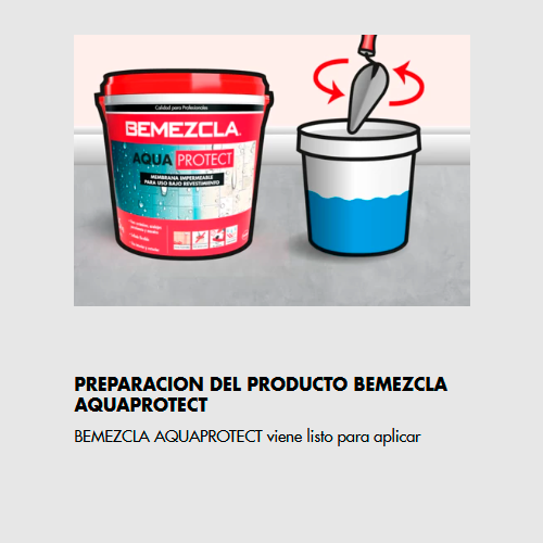 Bemezcla AquaProtec - Membrana Impermeable para uso bajo revestimiento, 5Kg