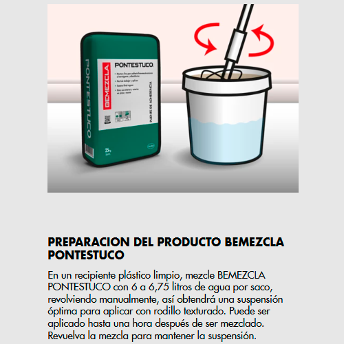 Bemezcla Pontestuco - Puente de adherencia, 23Kg