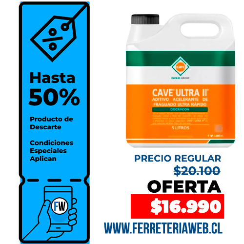 #OFERTA Cave Ultra II - Acelerante de Fraguado 5Kg