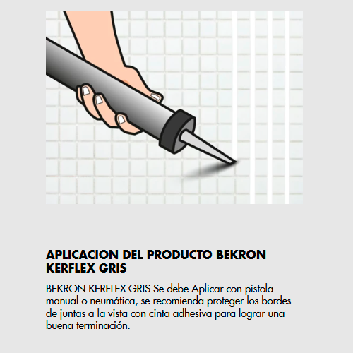 BEKRON KERFLEX - Sello de poliuretano, Pate 600Ml Gris