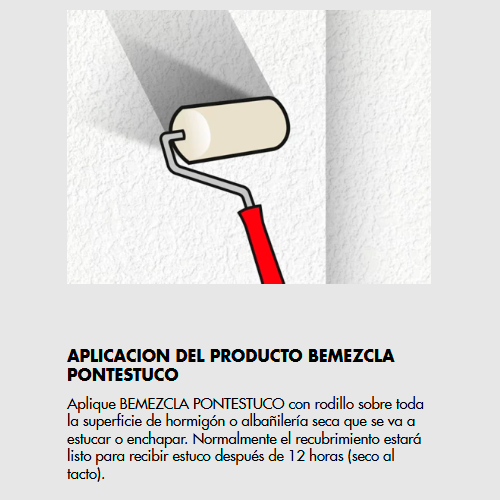 BEMEZCLA PONTESTUCO - Puente de adherencia, 23Kg