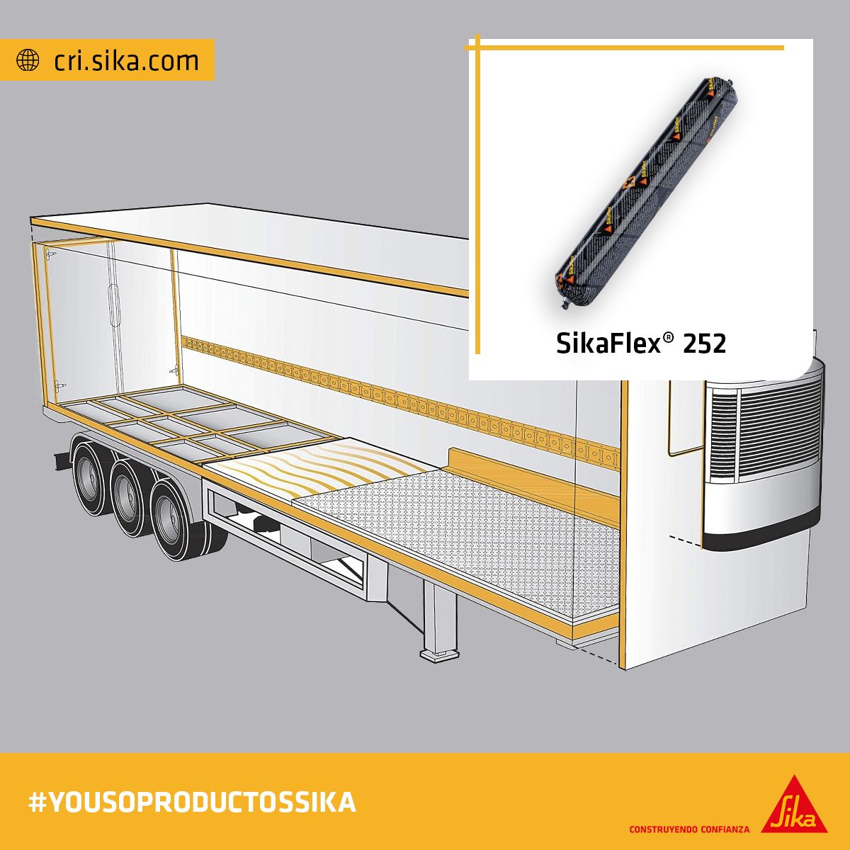 SIKAFLEX 252 BLANCO - Adhesivo Estructural.