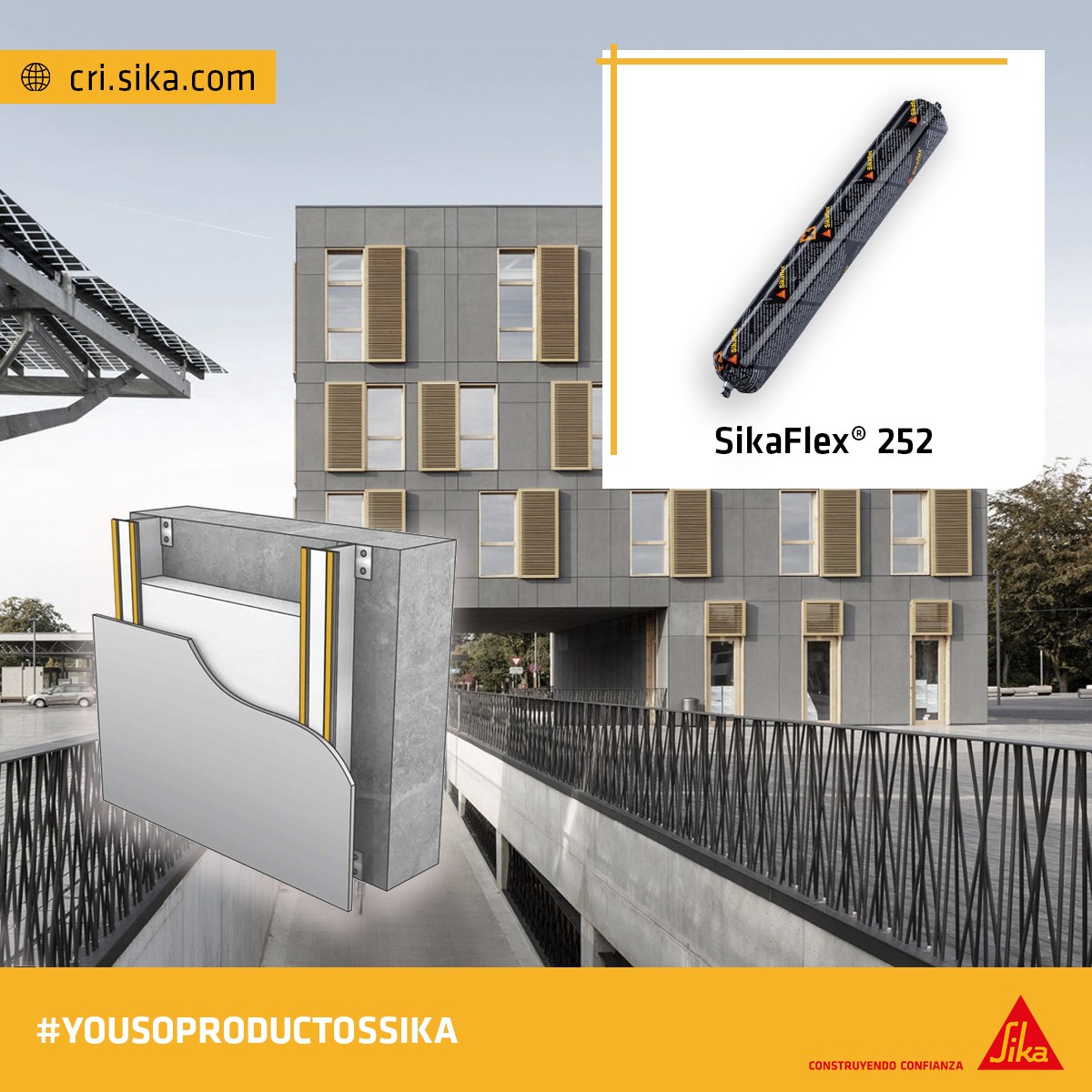 SIKAFLEX 252 BLANCO - Adhesivo Estructural.