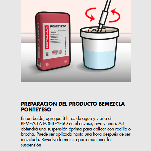 Bemezcla Ponteyeso - Puente de adherencia, 22 Kg