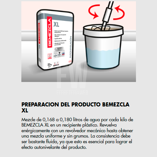 BEMEZCLA XL - Autonivelante Alta Resistencia