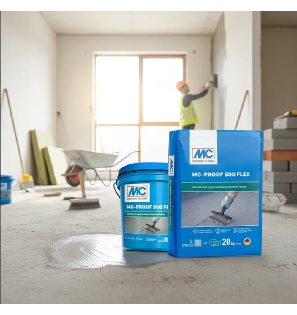 MC-PROOF 500 FLEX - GRIS impermeabilizante cementicio flexible, Kit 27Kg