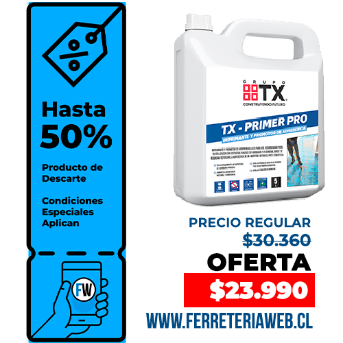 #OFERTA TX PRIMER PRO -Promotor de adherencia, 5 Lts