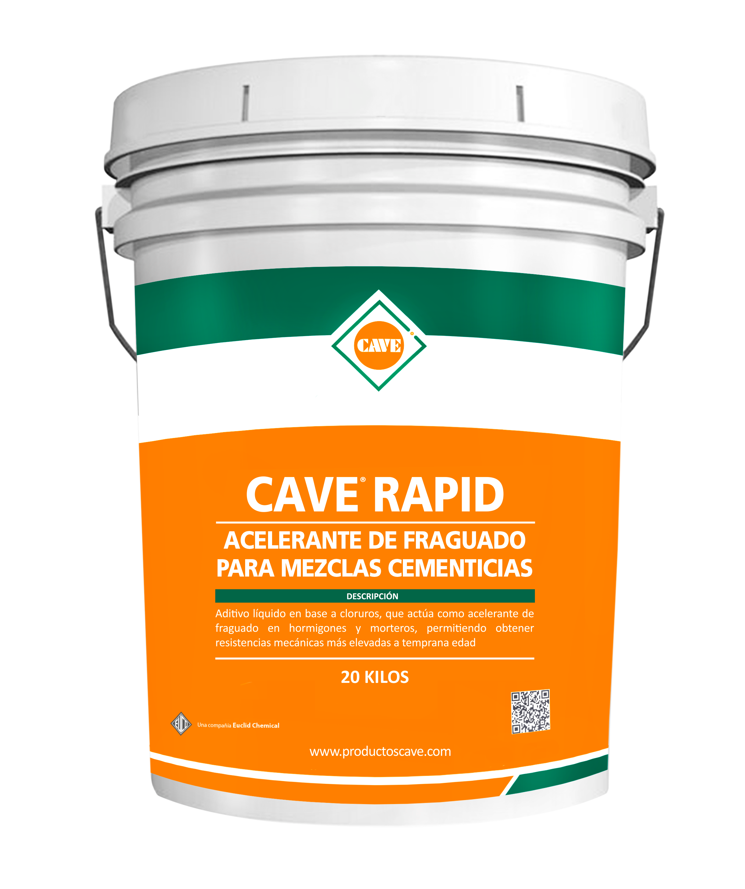 CAVE RAPID - Acelerante de fraguado para mezclas cementicias, 20Kg