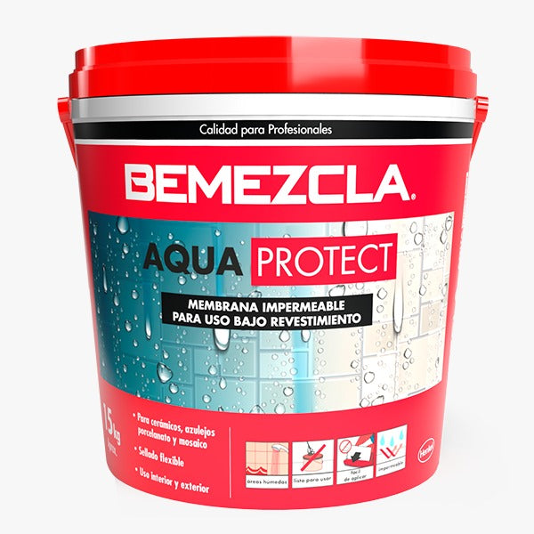 BEMEZCLA AQUAPROTECT - Membrana Impermeable para uso bajo revestimiento, 15kg
