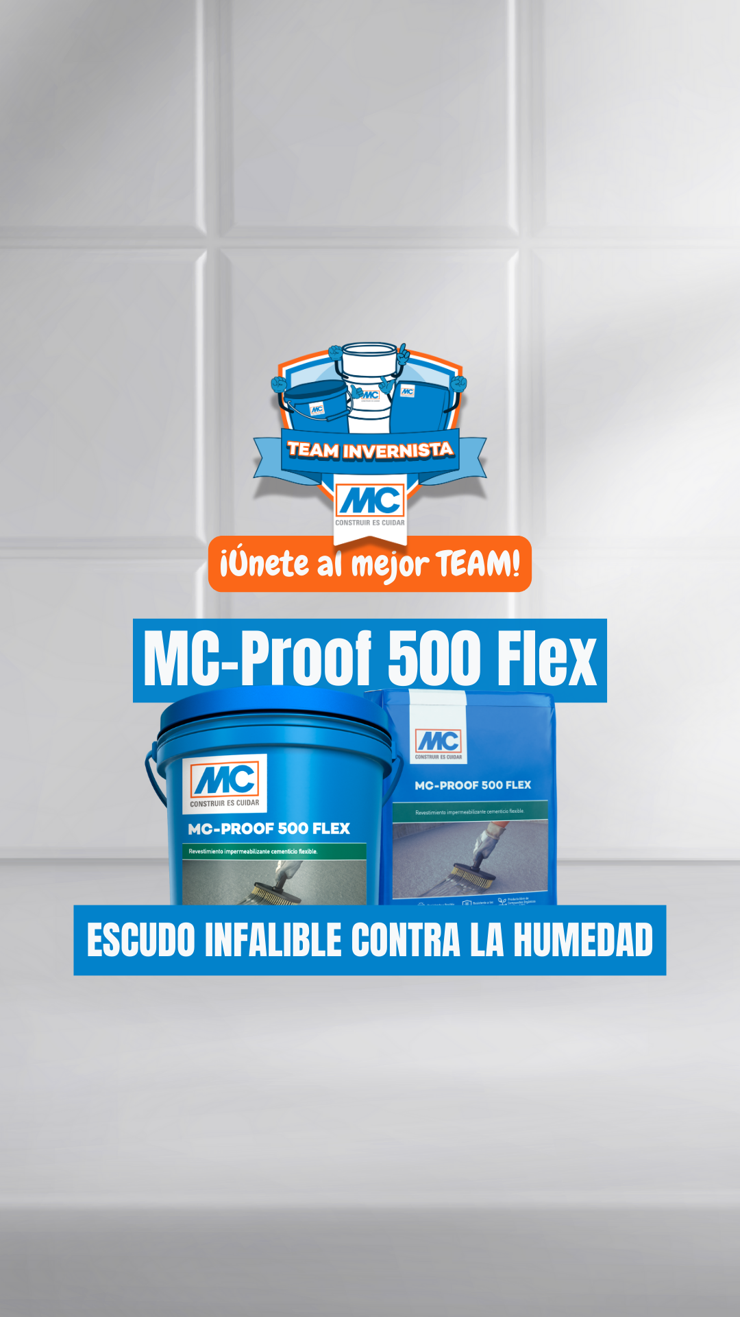 MC-PROOF 500 FLEX - GRIS impermeabilizante cementicio flexible, Kit 27Kg