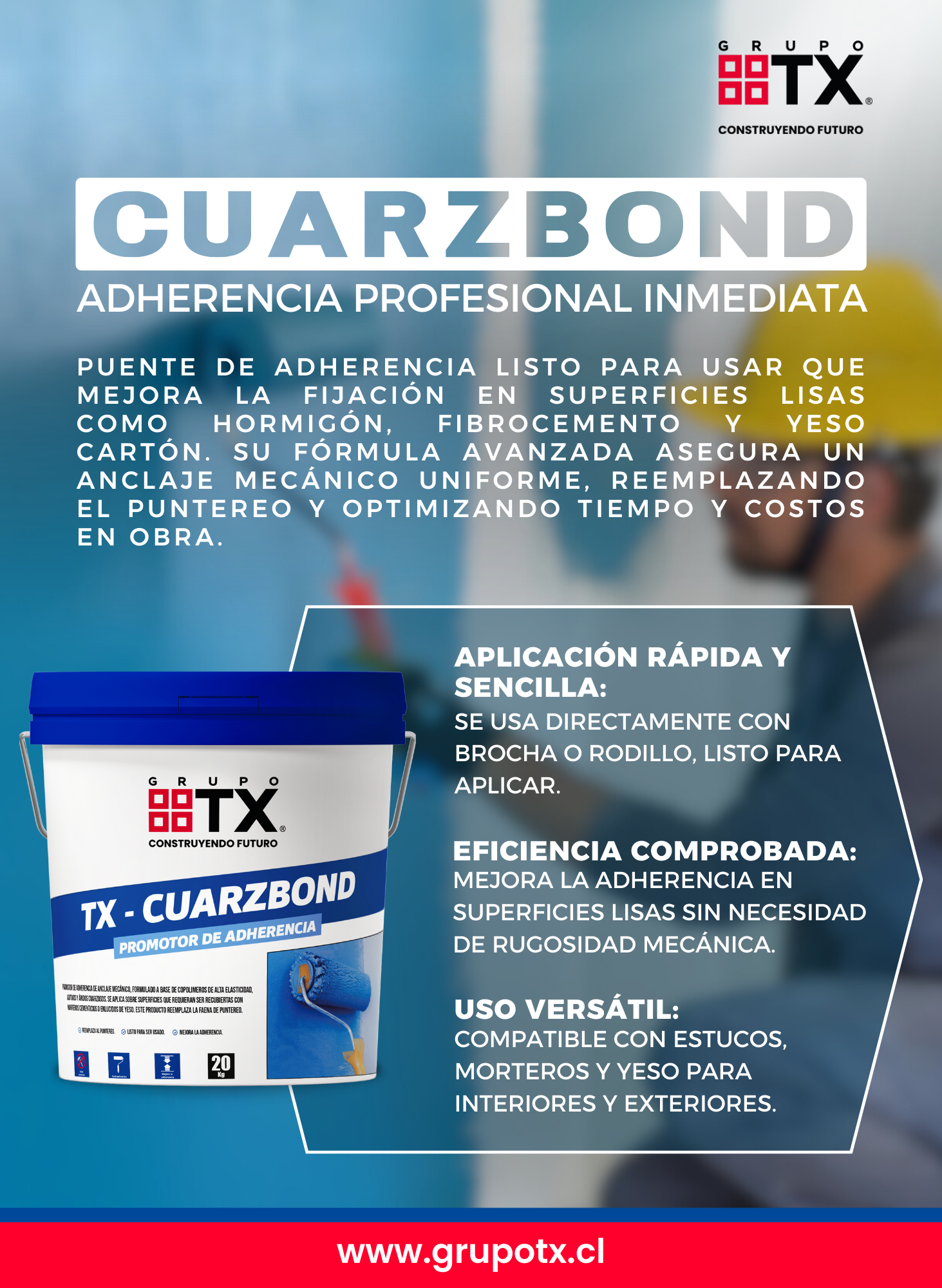 TX CUARZBOND - Puente de Adherencia, 20Kg