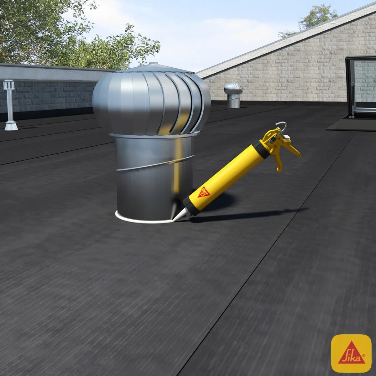 SIKA BLACKSEAL BT CL - Sella Asfaltico para Techo, Cartucho 300ml