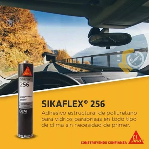 SIKAFLEX 256 NEGRO - Poliuretano / pegado directo Vidrios Automotrices, 300cc