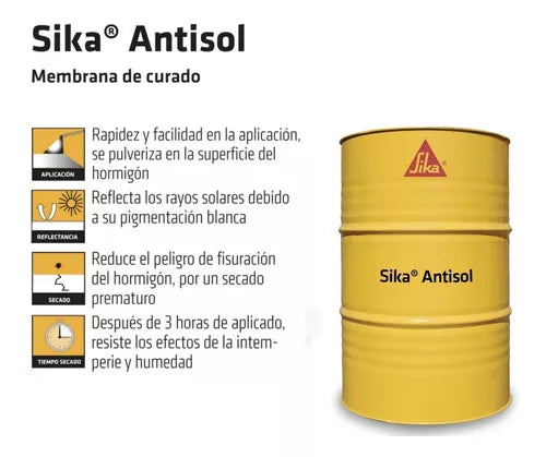 SIKA ANTISOL - Membrana de Curado en Emulsión, Tambor 200lts