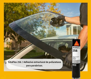SIKAFLEX 256 NEGRO - Poliuretano / pegado directo Vidrios Automotrices, 300cc