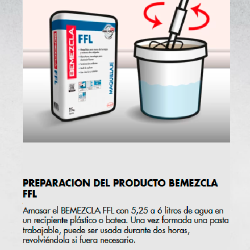 BEMEZCLA FFL - Mortero de maquillaje, 25Kg