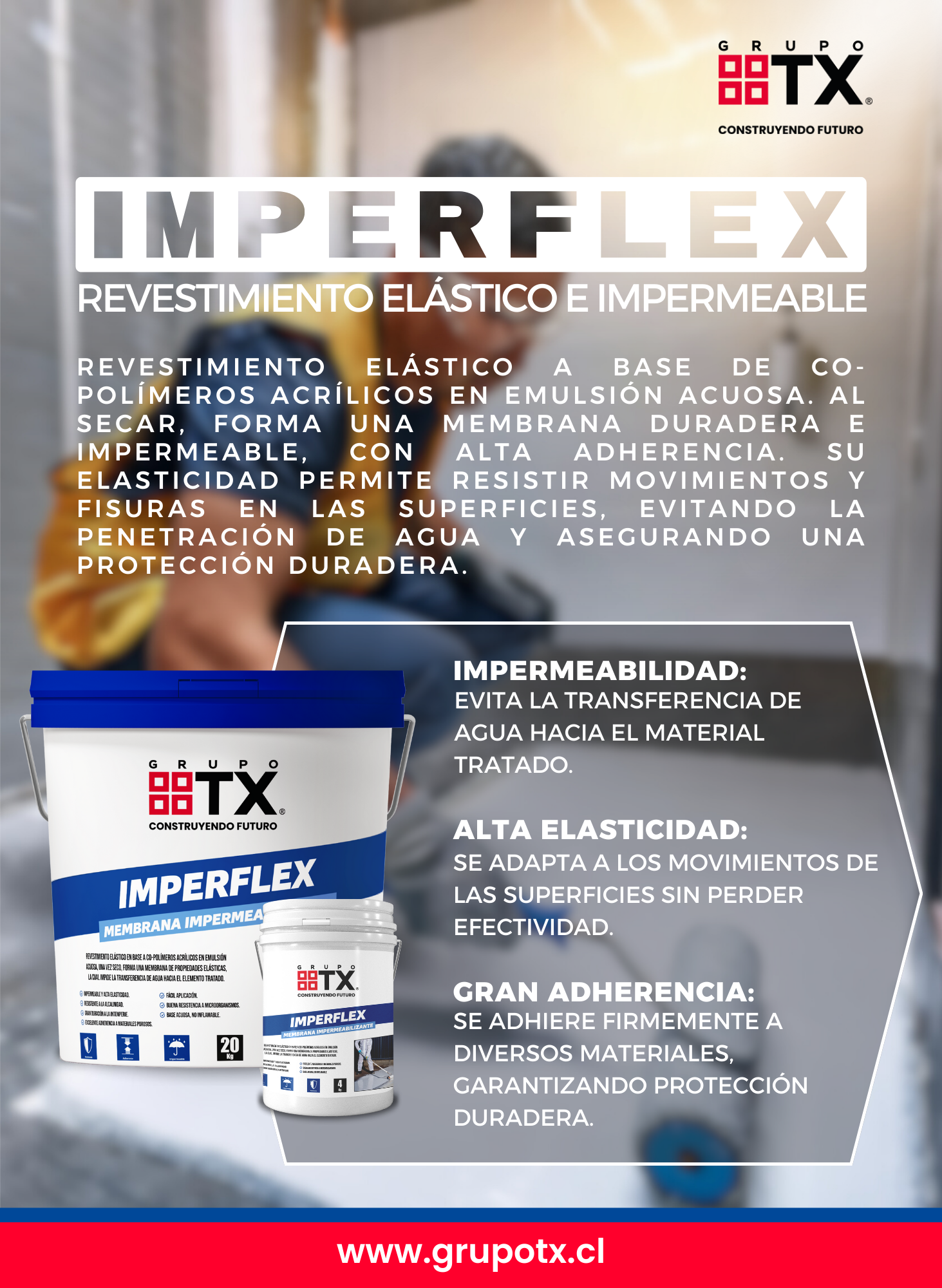 IMPERFLEX - Membrana Impermeable, 20Kg.