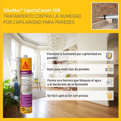 SIKAMUR INJECTOCREAM-100 - para la Humedad 300cc