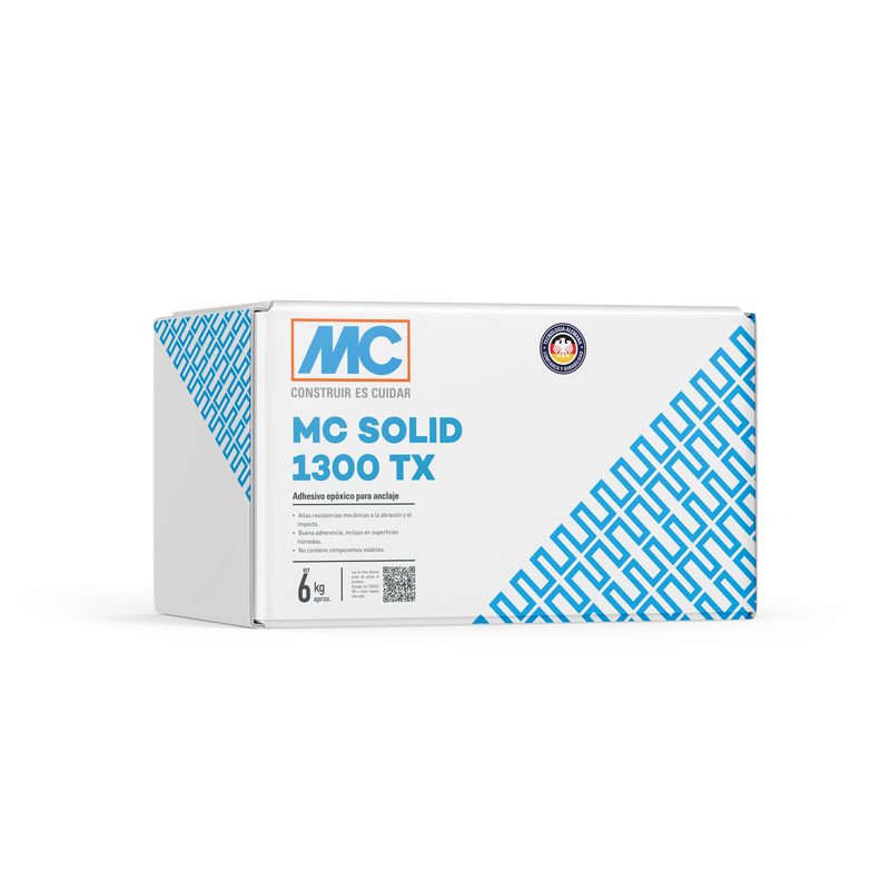 MC SOLID 1300 TX - Adhesivo epóxico para anclaje, Caja 6 kg gris