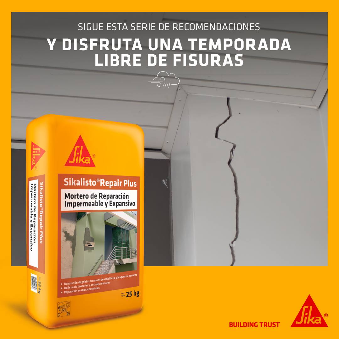 SIKALISTO REPAIR PLUS - Mortero de Reparación expansivo, Sac 25Kg