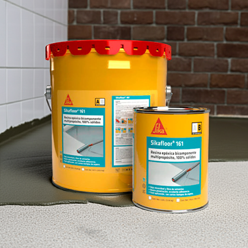 SIKAFLOOR-161, Imprimante epóxico bicomponente y mortero de nivelación, Kit A+B 10kg