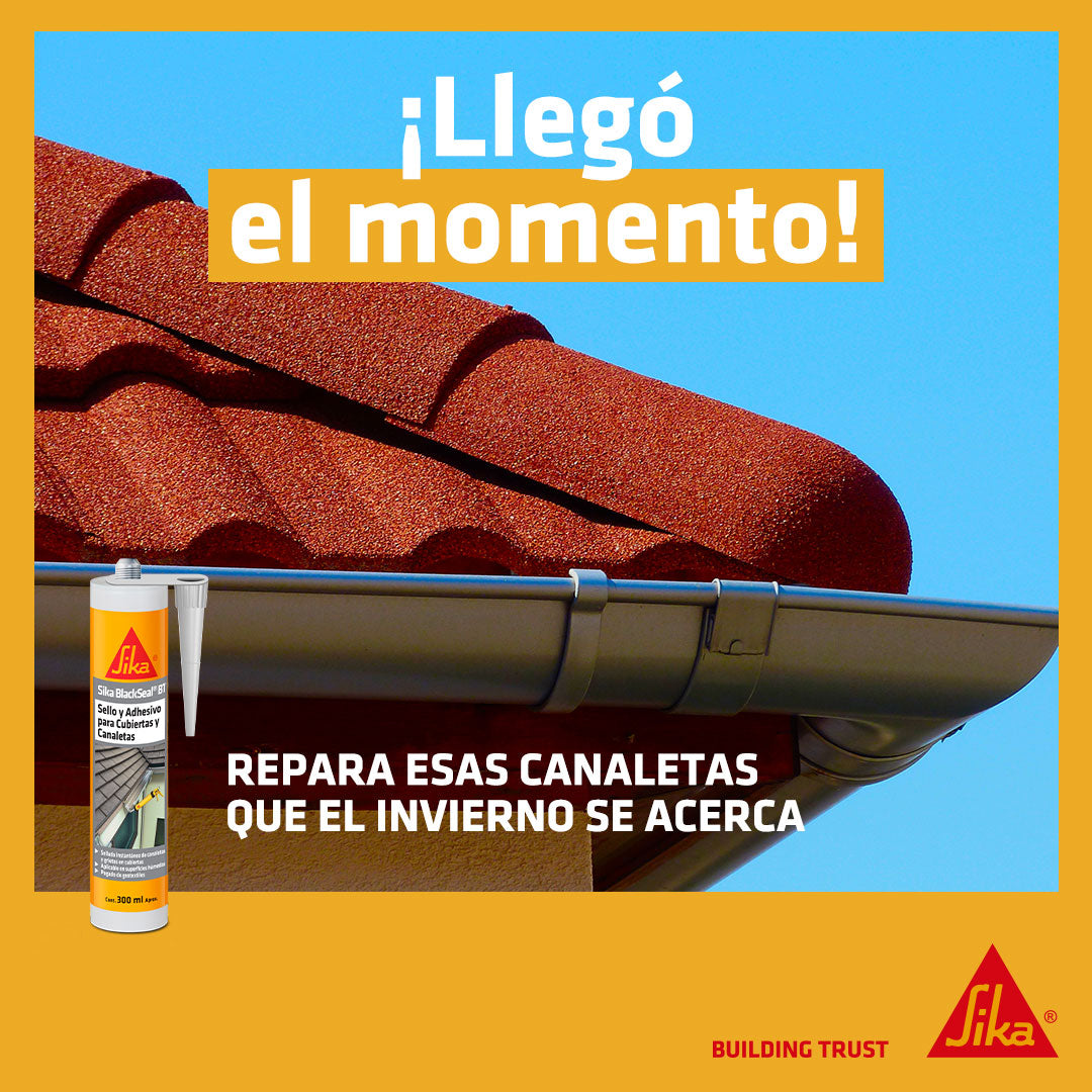 SIKA BLACKSEAL BT CL - Sella Asfaltico para Techo, Cartucho 300ml