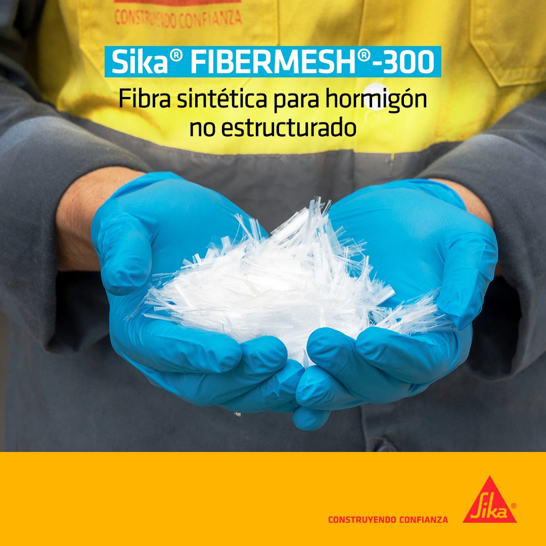 SIKA FIBERMESH 300 - Microfibra sintética fibrilada, Bolsa 0,9Kg