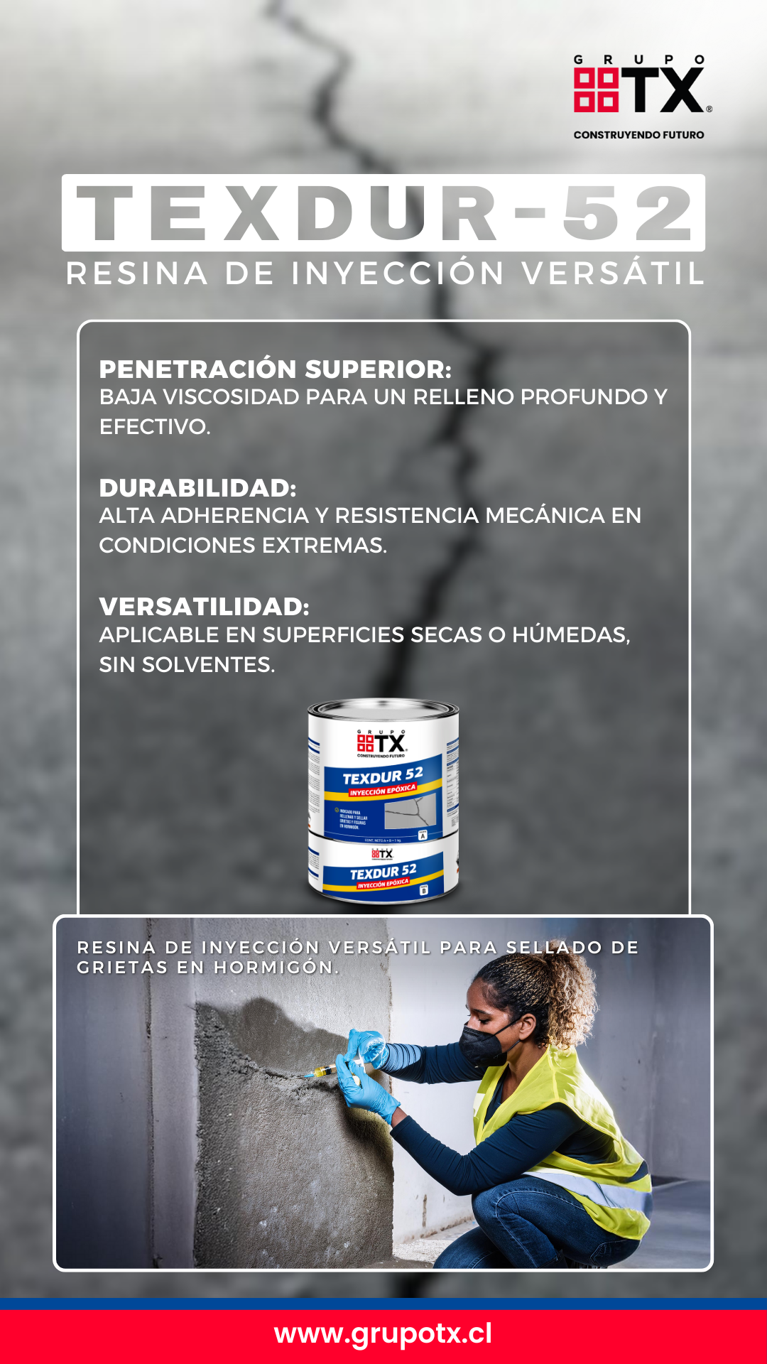TEXDUR 52 - Base resina epóxica, 1Kg