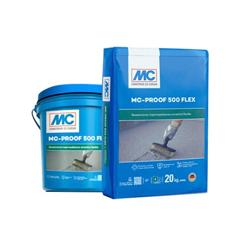 MC-PROOF 500 FLEX - GRIS impermeabilizante cementicio flexible, Kit 27Kg