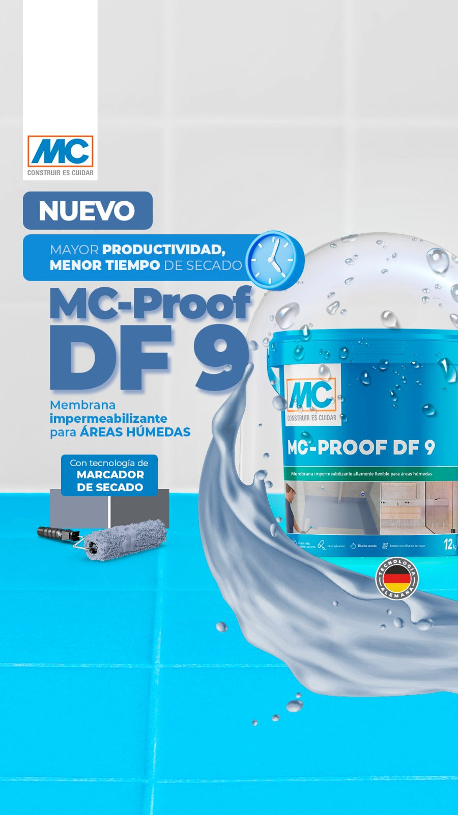 MC-PROOF DF 9 - Impermeabilizante Altamente Flexible, Balde 20Kg