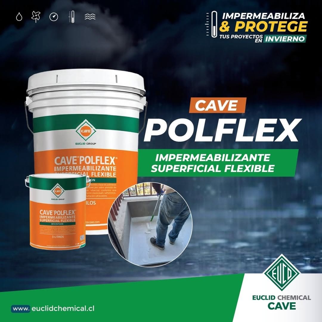 CAVE POLFLEX - Impermeabilizante flexible, Tineta 20 Kg