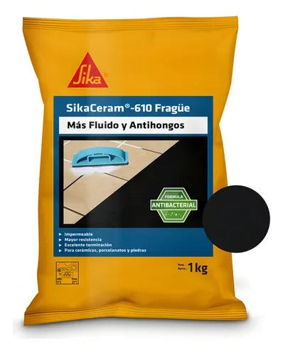 SIKACERAM 610 FRAGUE NEGRO, Bolsa 5Kg
