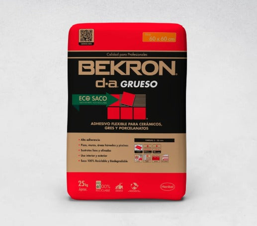 Bekron DA Grueso - Adhesivo cerámico, 25Kg