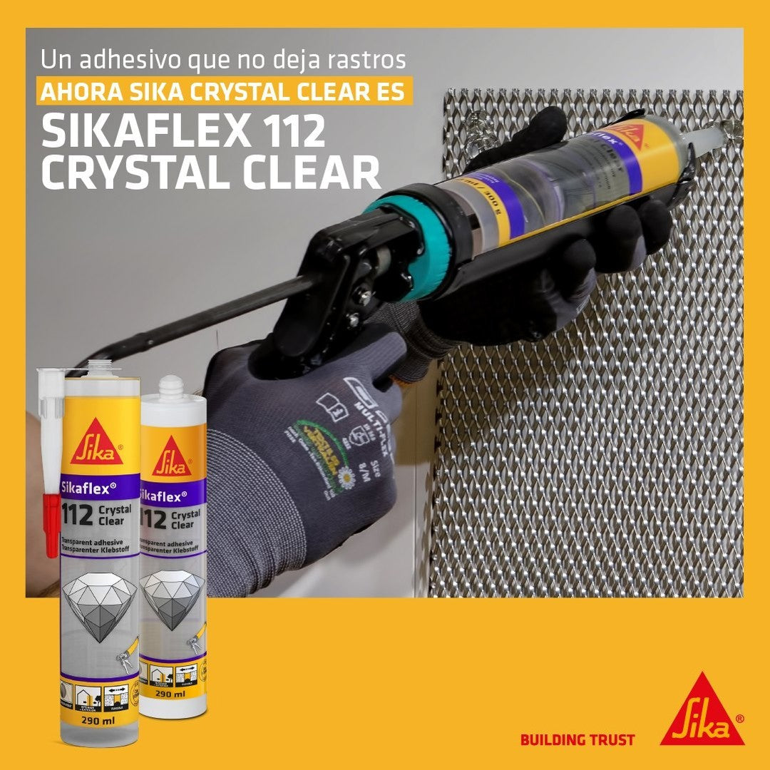 SIKAFLEX CRYSTAL CLEAR - Adhesivo y Sellador transparente, 300cc