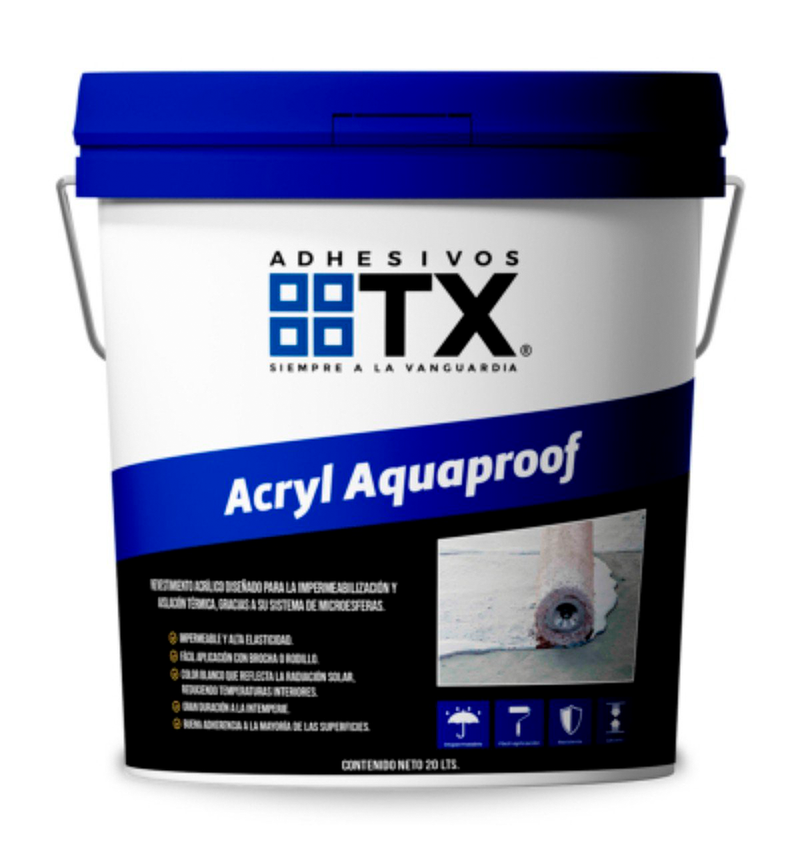 ACRYL AQUAPROOF - Impermeabilizante para techos, 20Lt