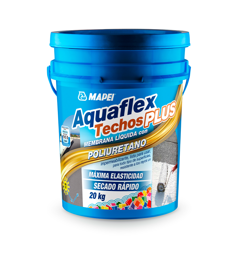 AQUAFLEX TECHOS PLUS BLANCO - Membrana Impermeabilizante liquida con poliuretano, Tineta 20Kg