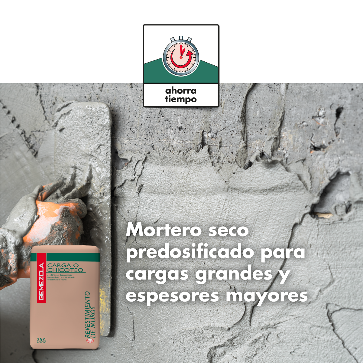 BEMEZCLA CARGA Y CHICOTEO - Capa Inicial Chicoteo, 25Kg