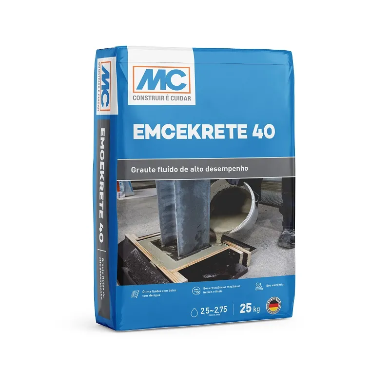 EMCEKRETE 40 - Grout para montaje, anclaje y nivelación, 25Kg