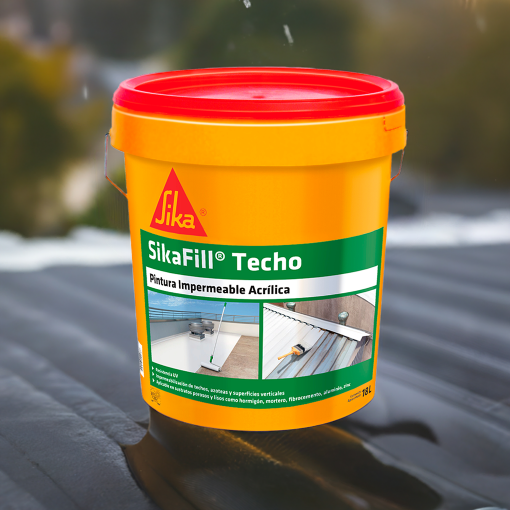 SIKAFILL TECHO - Impermeabilizante Acrilico, Tineta 18lts