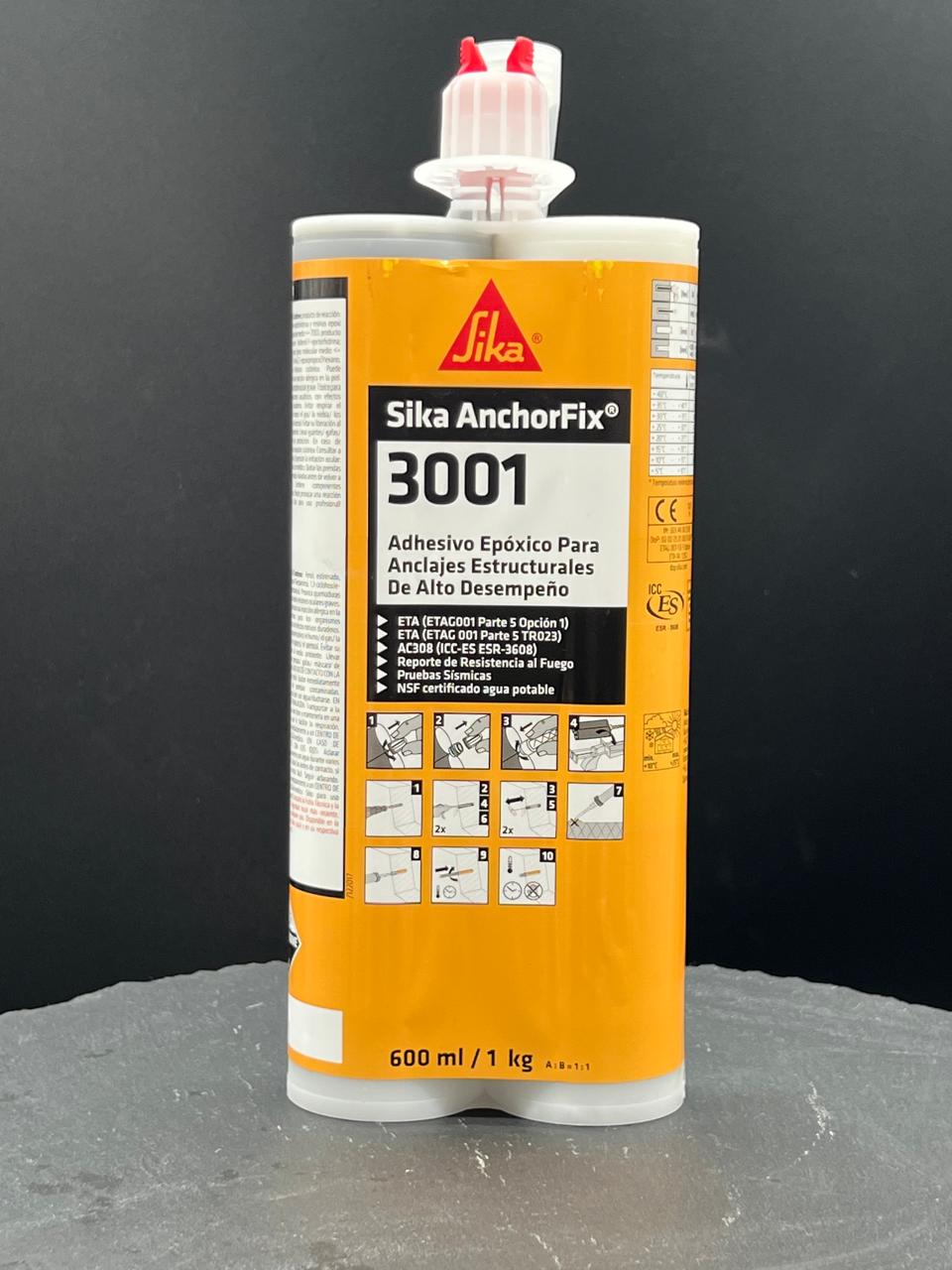SIKA ANCHORFIX - 4 - Epóxico para anclajes estructurales de alta resistencia, 600ml