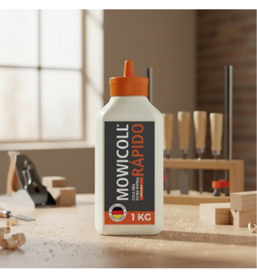 MOWICOLL RAPIDO - Cola Fría Uso Profesional e Industrial, Botella 1Kg