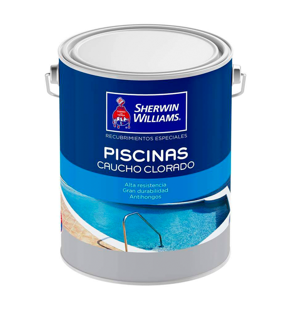 PINTURA PISCINA CAUCHO CLORADO, Azul Tahiti Galón 4L