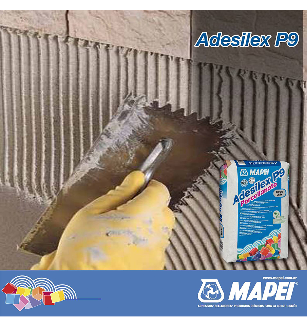 ADESILEX P9 PORCELLANATO - Adhesivo cementicio, Saco 25Kg